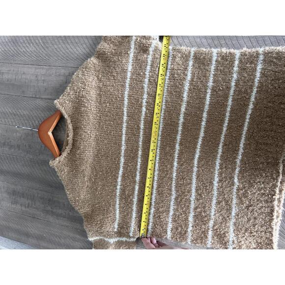 NWOT J.Crew Bouclé Striped Rollneck Sweater Wool/Alpaca Camel Neutral Women’s XS - Picture 9 of 12